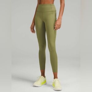 NWT Lululemon Fast and Free High Rise 25" Legging Size 12 In Bronze Green